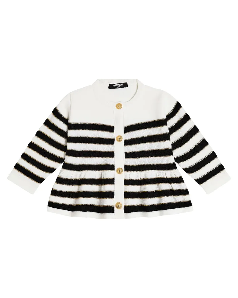 Balmain Baby Cardigan aus einem Wollgemisch Multicolor