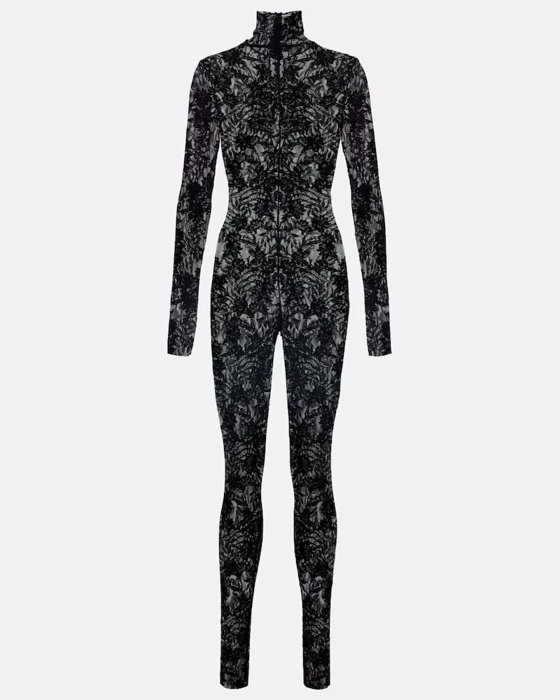 Norma Kamali Bodysuit aus Spitze Schwarz