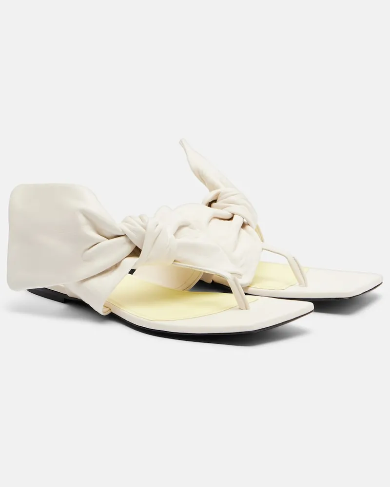 Givenchy Sandalen Boudoir Bow aus Leder Weiß
