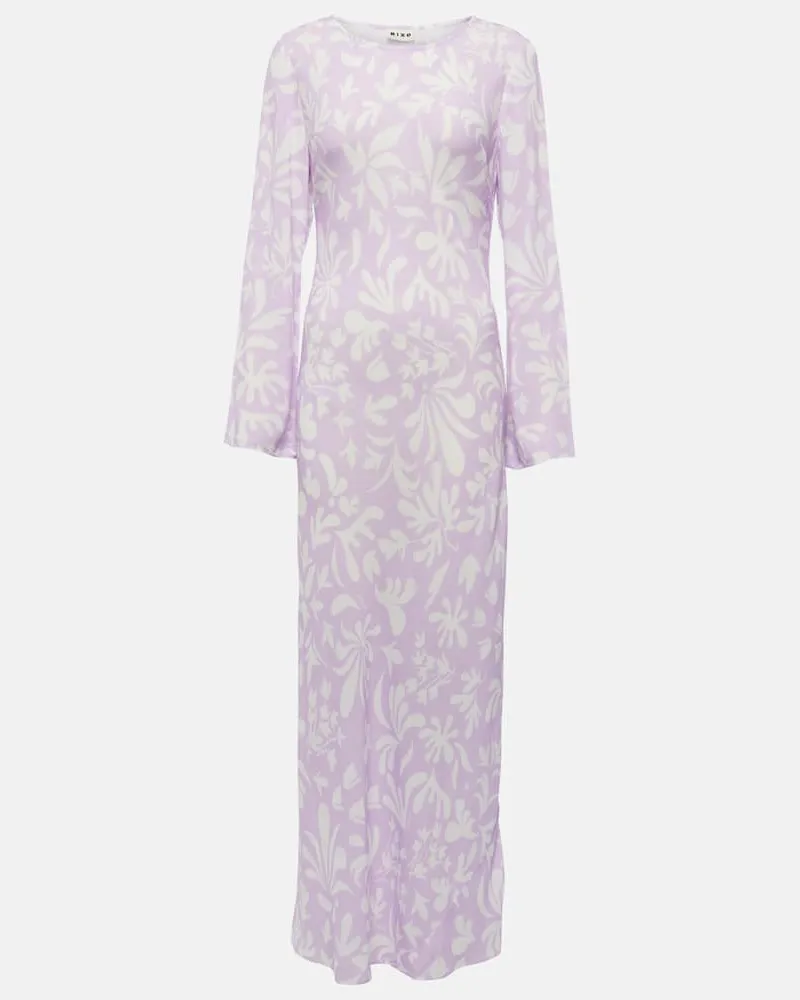RIXO Bedrucktes Maxikleid Alondra Violett