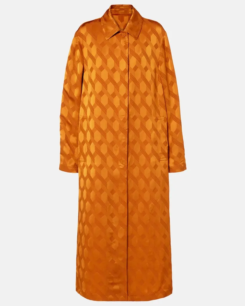 Dries van Noten Bedruckter Mantel Orange