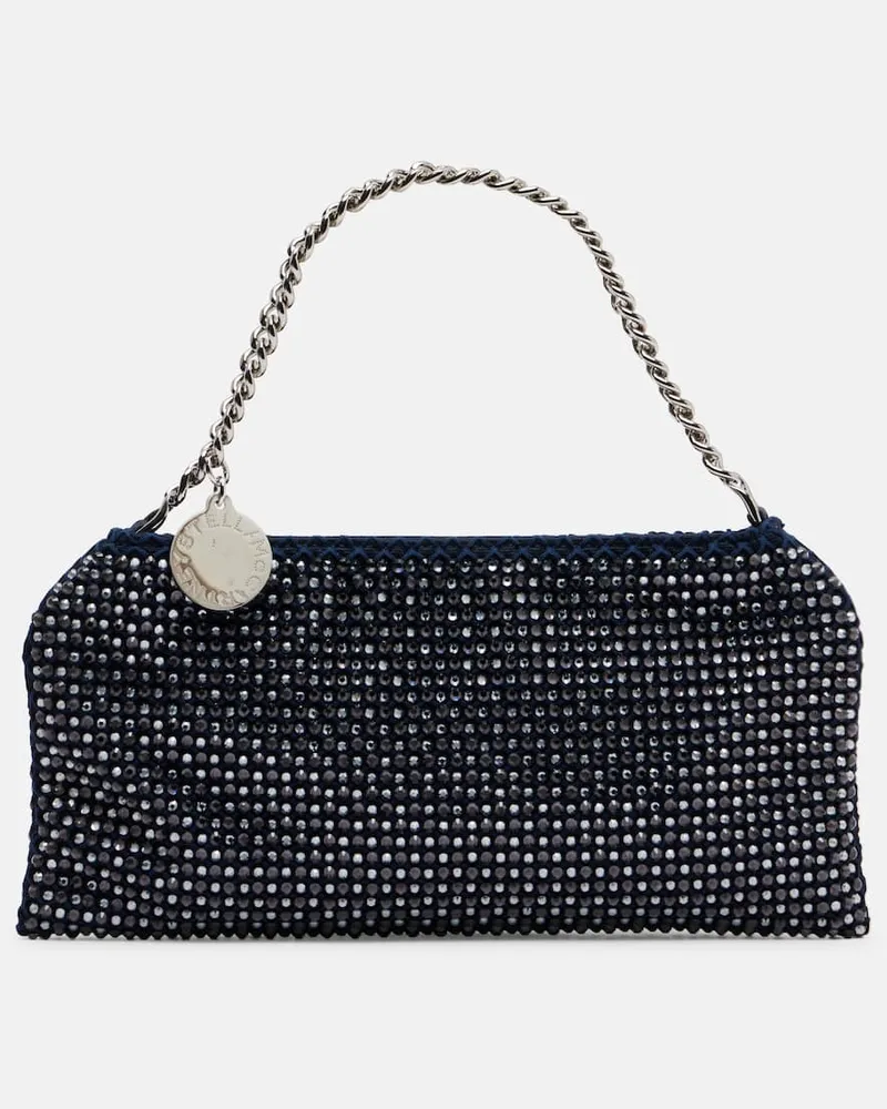 Stella McCartney Crossbody Bag Falabella Small mit Kristallen Blau