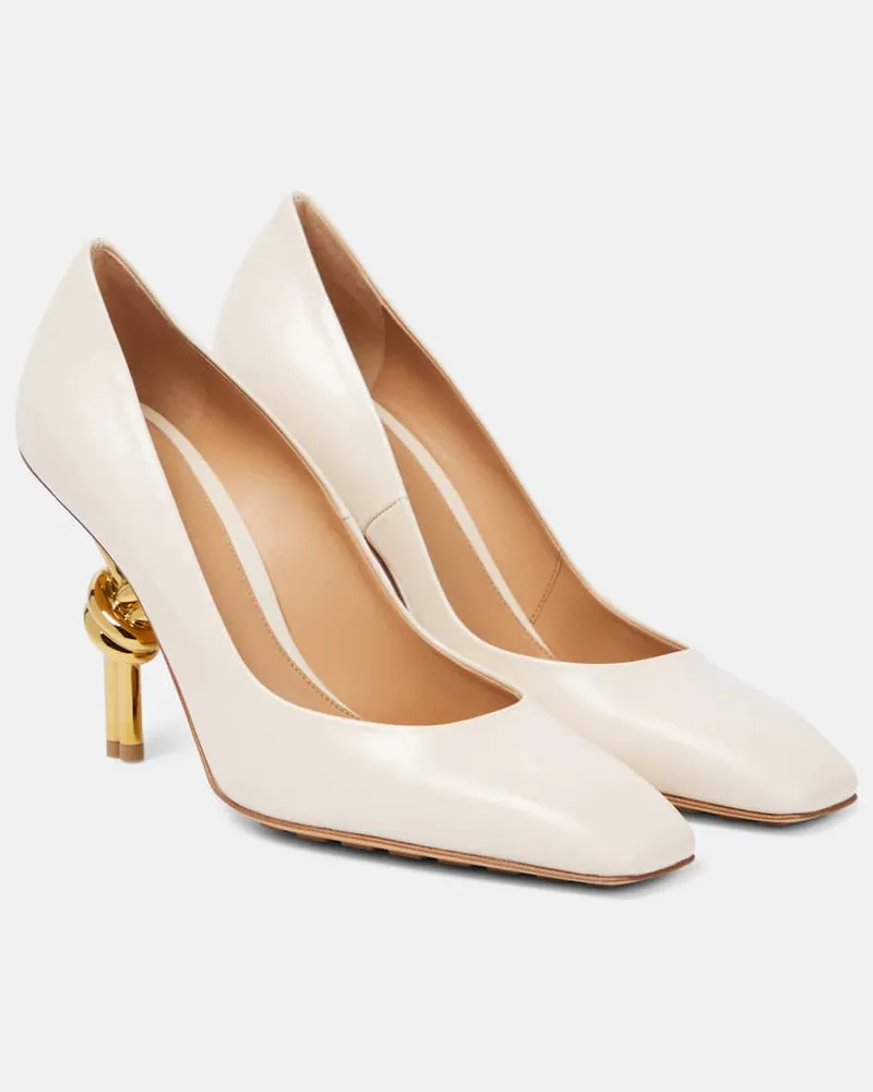 Bottega Veneta Pumps Knot aus Leder Weiß