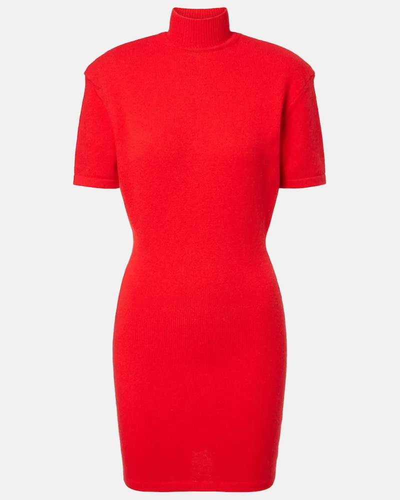 Jacquemus Minikleid aus Wolle und Kaschmir Rot