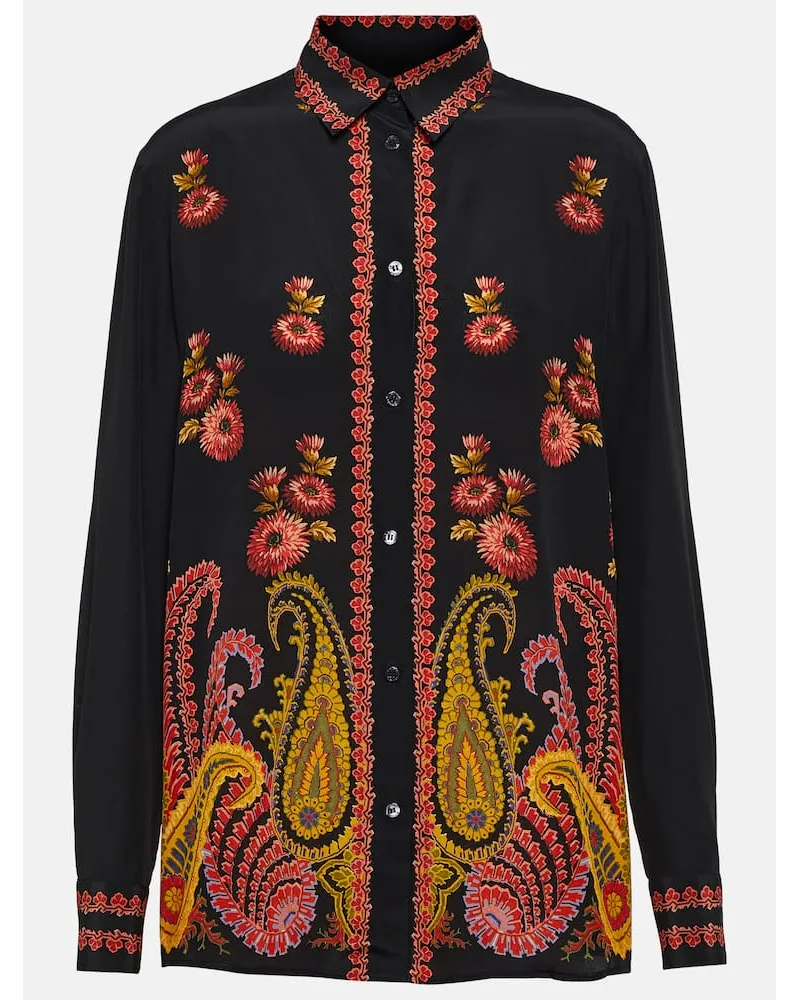 Etro Bluse aus Seide Schwarz