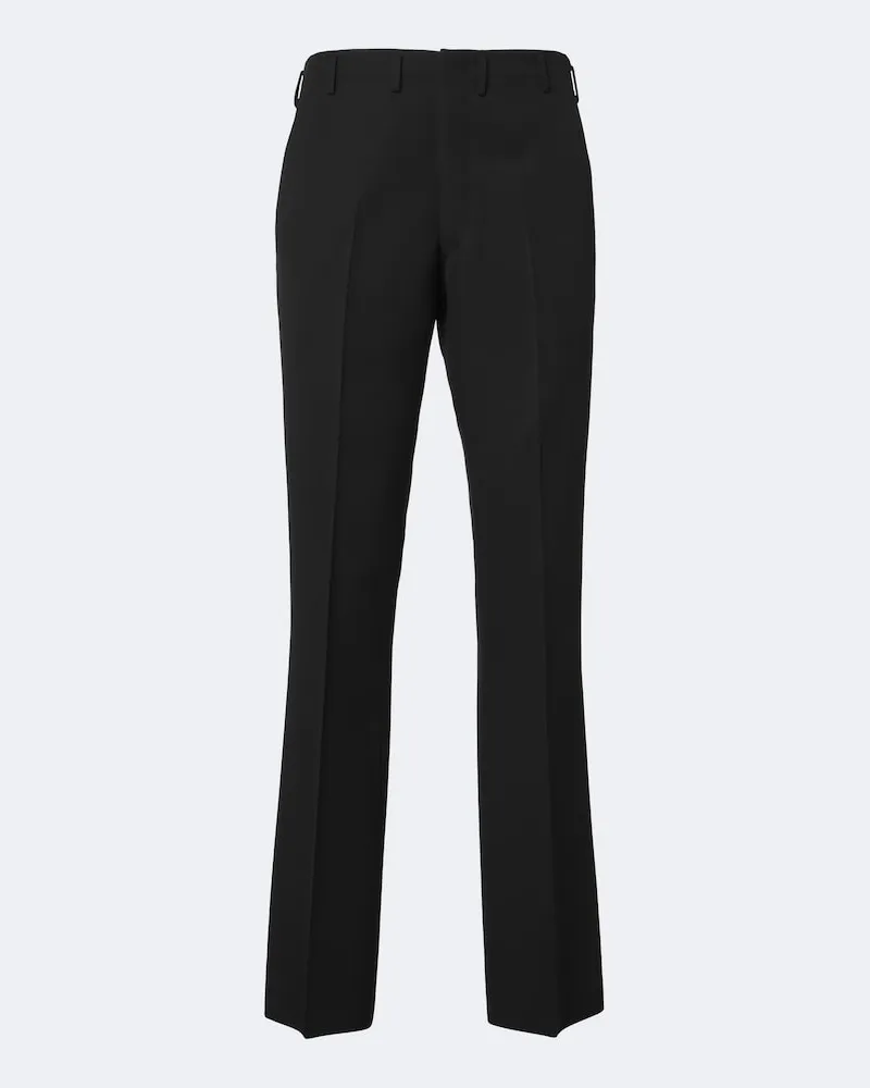 Prada Schmale Hose aus Schurwoll-Twill Schwarz