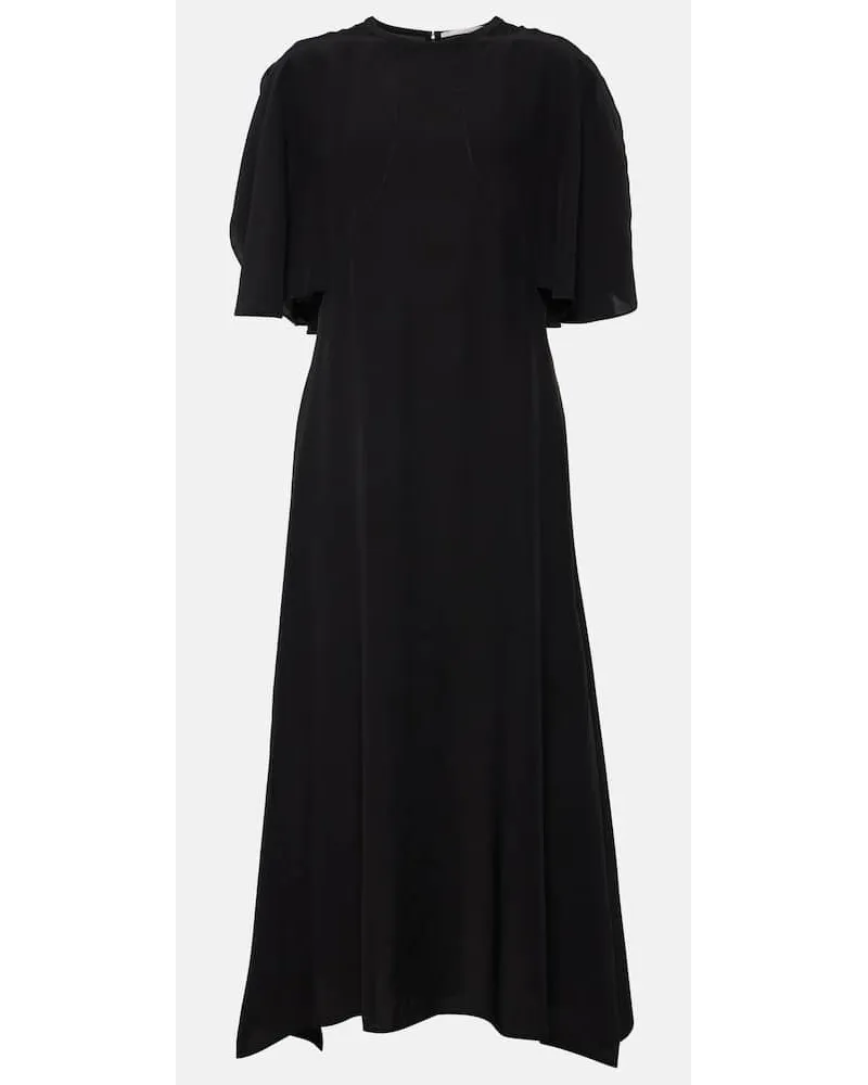 Stella McCartney Maxikleid aus Seide Schwarz