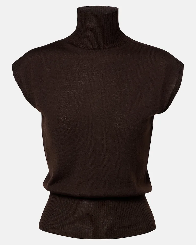 Rick Owens Pullover aus Schurwolle Braun