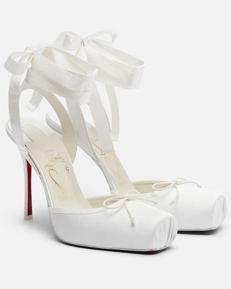 Christian Louboutin Pumps Cassia aus Satin Weiß