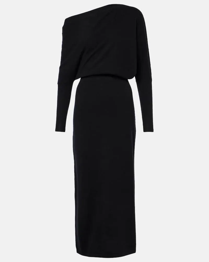 Altuzarra Off-Shoulder-Robe Kasos aus Kaschmir Schwarz