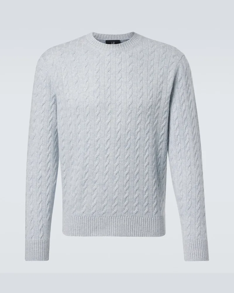 Dunhill Pullover aus Kaschmir und Leinen Blau