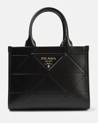 Prada Tote Symbole Small aus Leder Schwarz