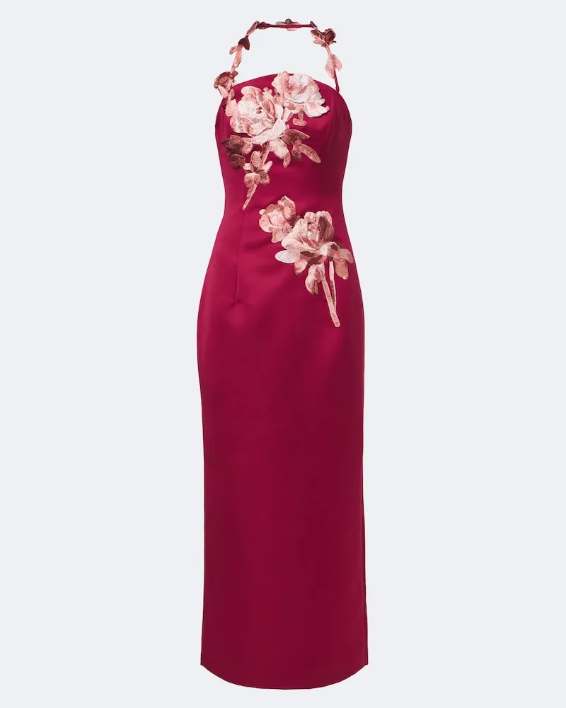 LEO LIN Bustier-Robe Ava aus Satin Rosa