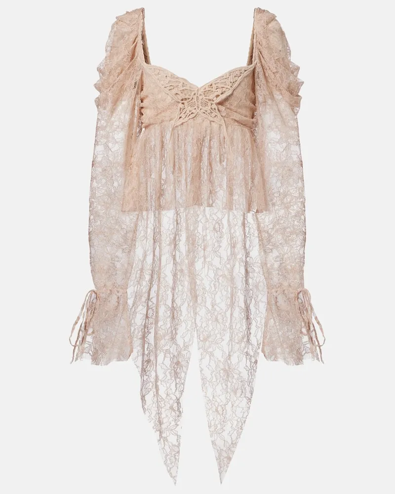 Blumarine Bluse aus Spitze Rosa