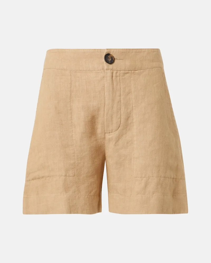 Vince Bermuda-Shorts aus Hanf Beige