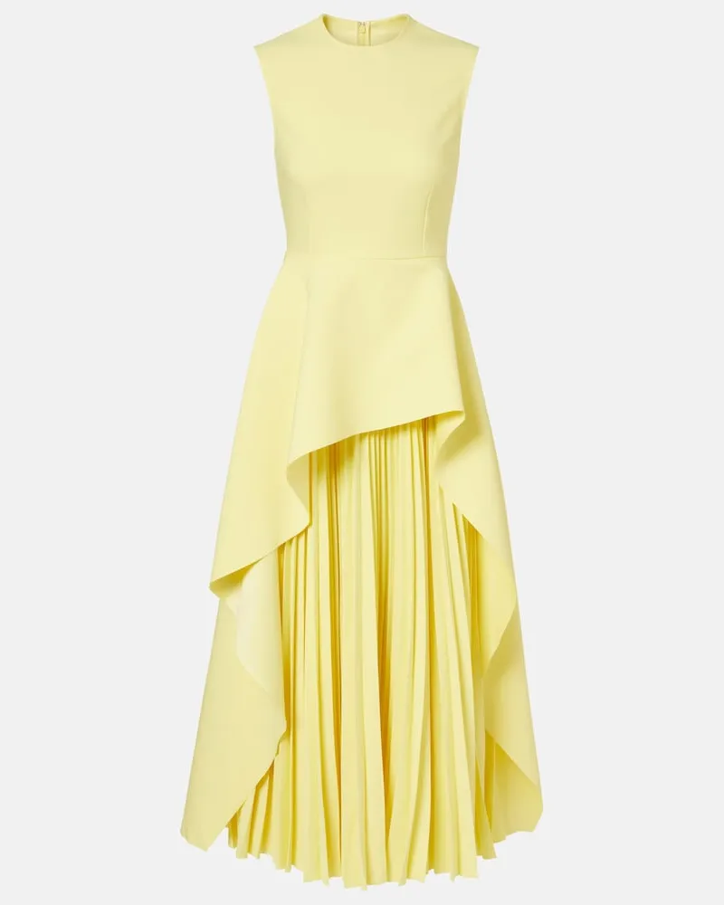 Solace London Midikleid Severny Gelb