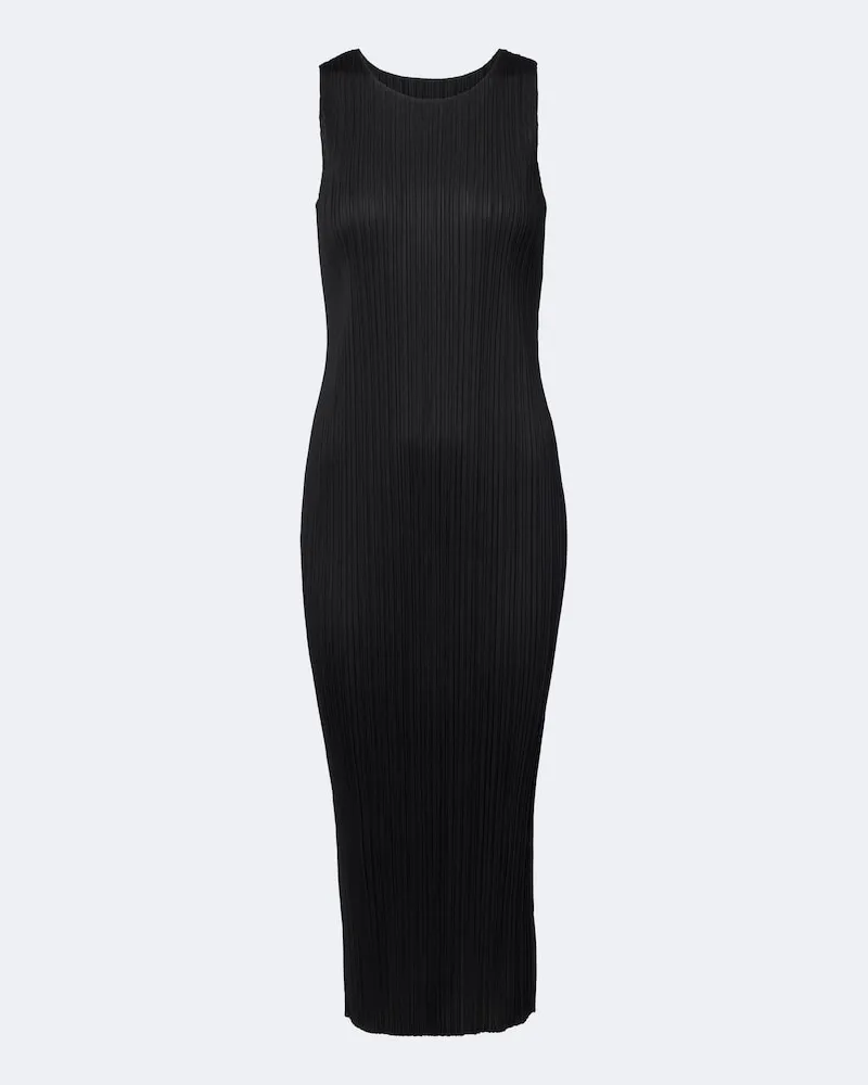 Issey Miyake Midikleid Basics Schwarz