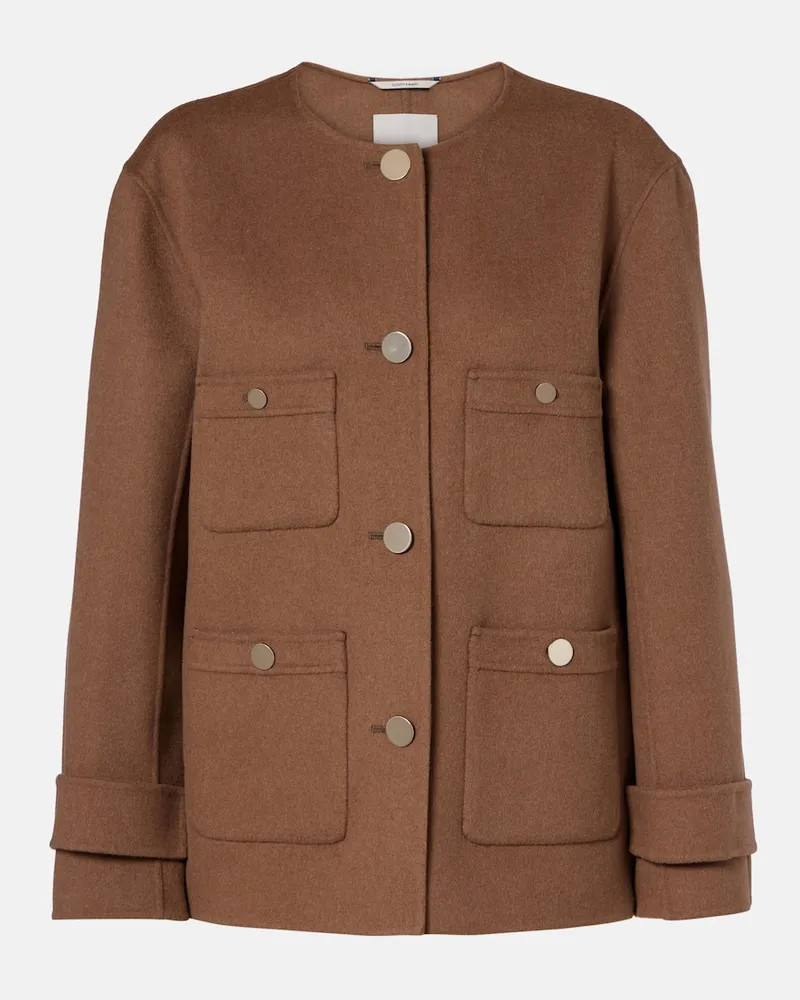 Max Mara Jacke Alba aus Schurwolle Braun