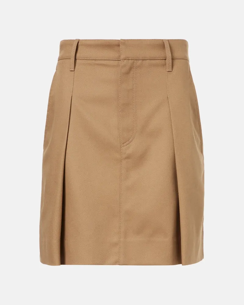 Brunello Cucinelli Minirock Monili aus Baumwolle Beige