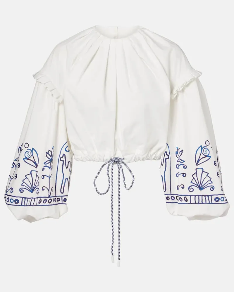 ALEMAIS Alémais X LRNCE Cropped-Top Leela aus Baumwolle Weiß