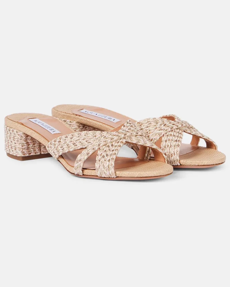 Aquazzura Pantoletten Sundance Beach 35 Beige