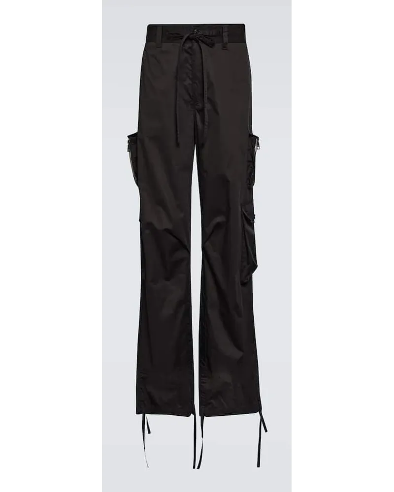 Dolce & Gabbana High-Rise-Hose aus Baumwolle Schwarz