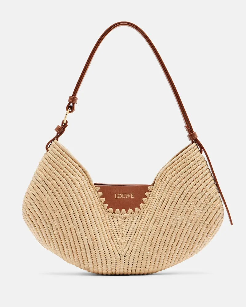 Loewe Paula's Ibiza Tote Swing Medium aus Raffiabast Beige