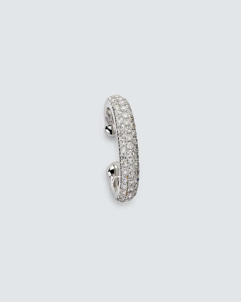 SHAY Einzelner Ear Cuff Jumbo aus 18kt Weißgold mit Diamanten Silber