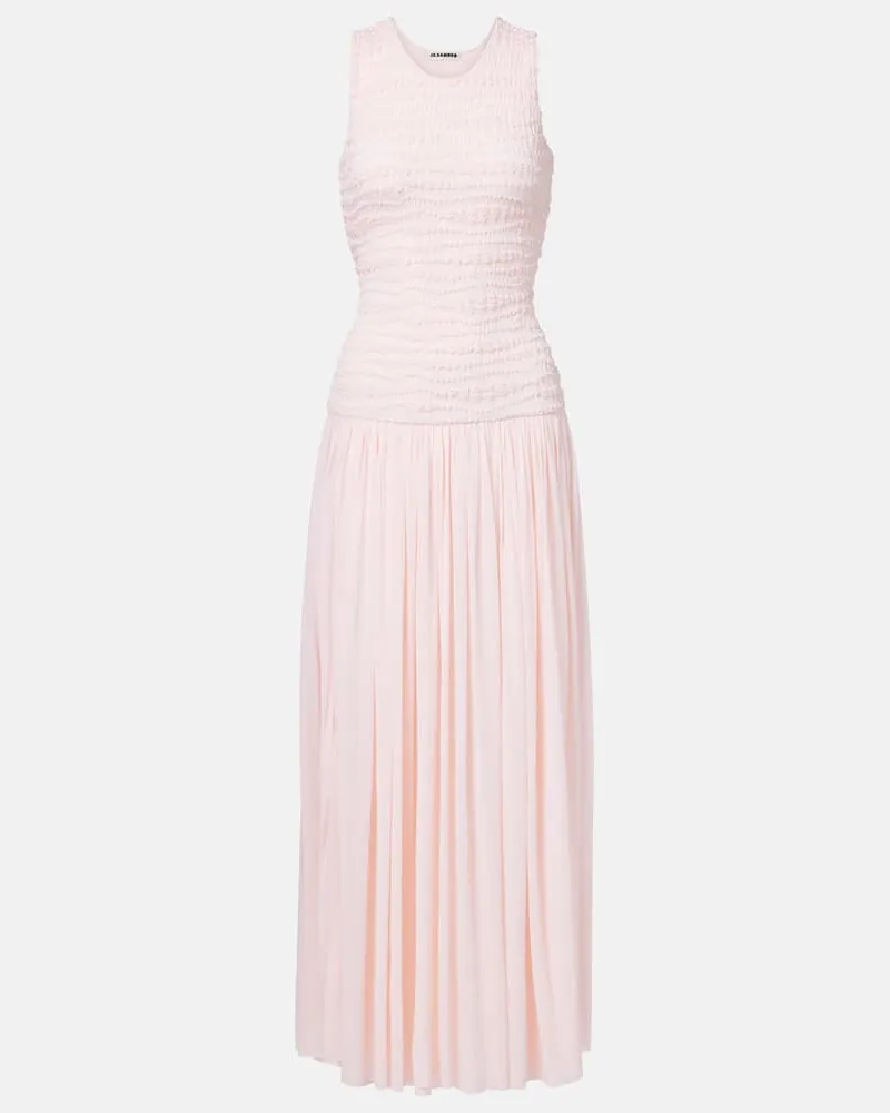 Jil Sander Maxikleid Shirred Pink