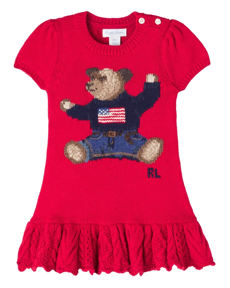 Ralph Lauren Baby Kleid Polo Bear aus einem Baumwollgemisch Multicolor