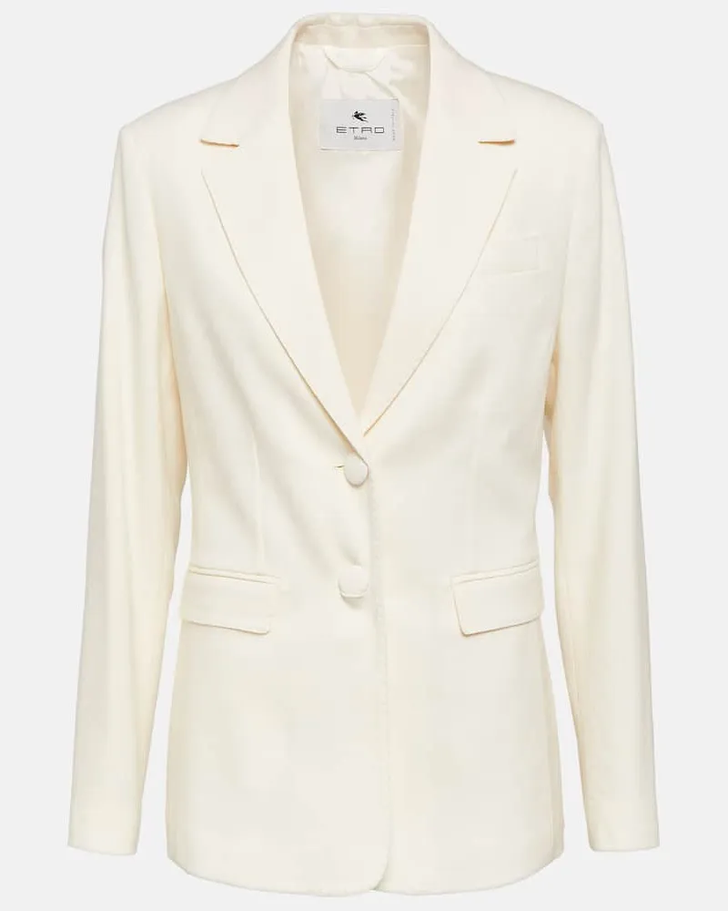 Etro Blazer aus Wolle Weiß
