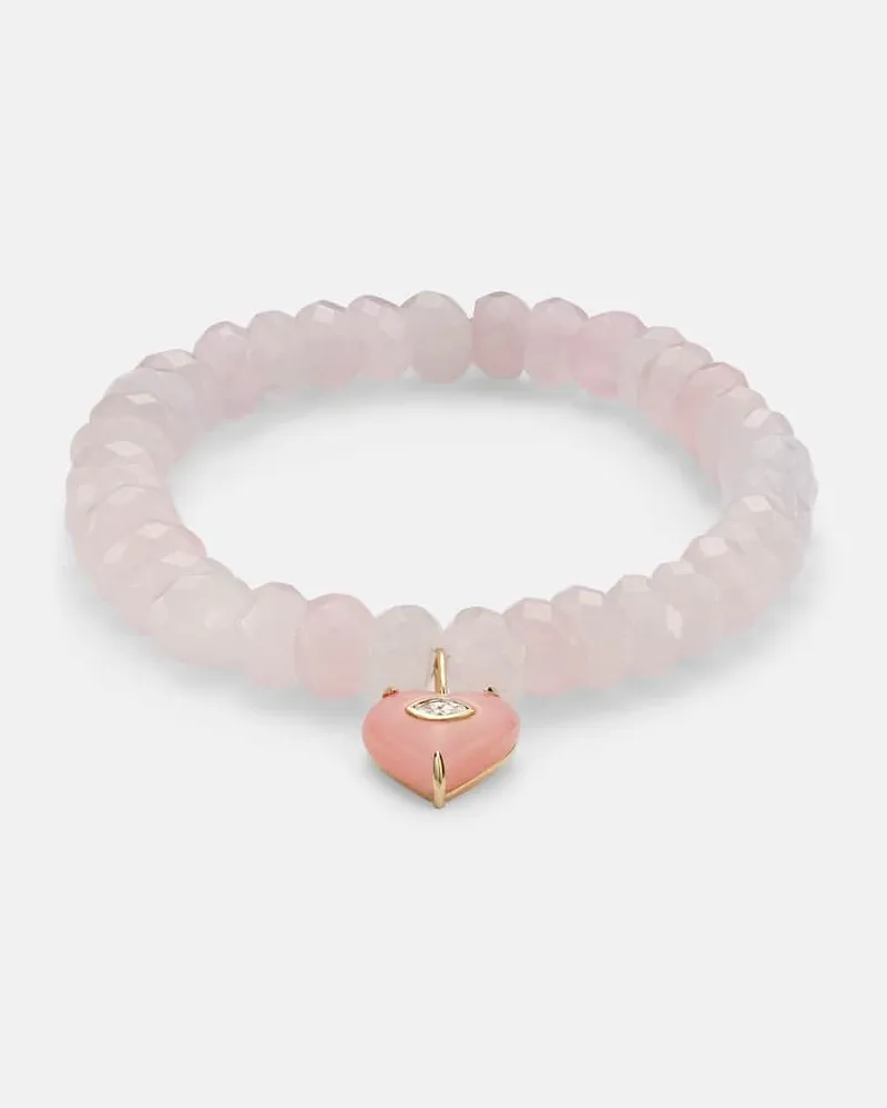 Sydney Evan Armband aus Opal mit 14kt Gelbgold, Emaille und Diamant Gold