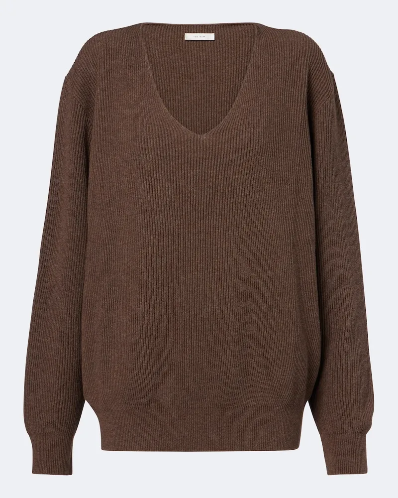 The Row Pullover Phef aus Rippstrick Braun