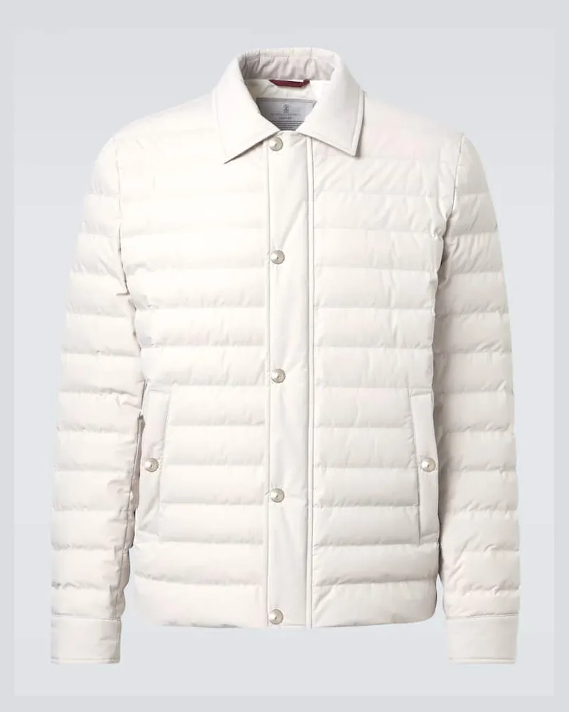 Brunello Cucinelli Daunenjacke Weiß