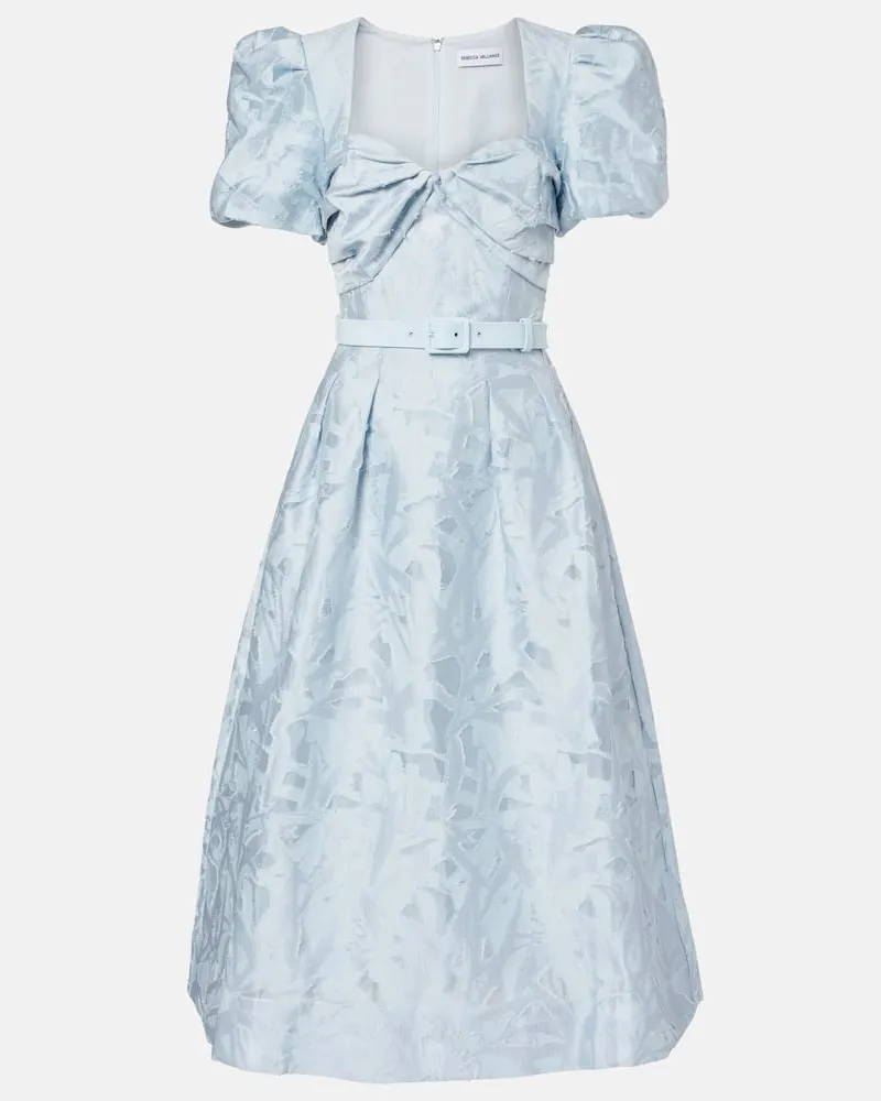 Rebecca Vallance Midikleid Anneli aus Jacquard Blau