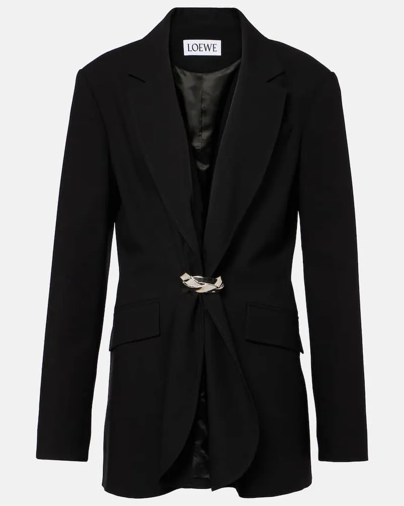 Loewe Blazer aus Wolle Schwarz