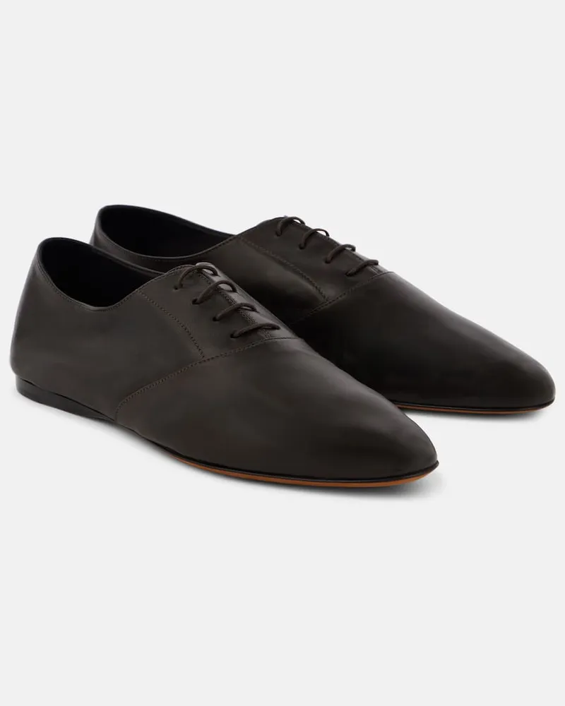 The Row Schnürschuhe Awar Lace Up aus Leder Braun