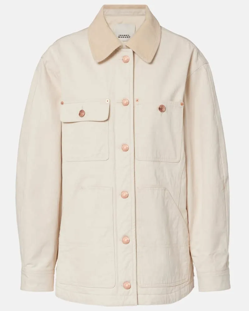 Isabel Marant Blouson Ninon aus Baumwolle Beige