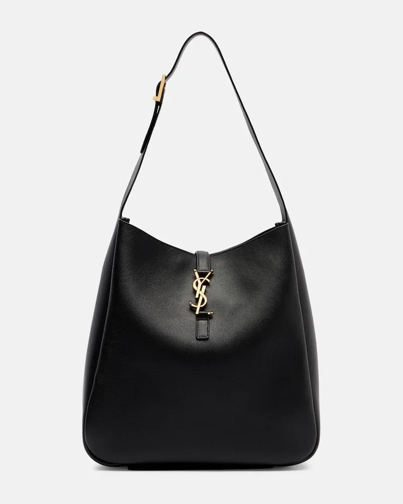 Saint Laurent Schultertasche Le 5 à 7 Supple Large aus Leder Schwarz