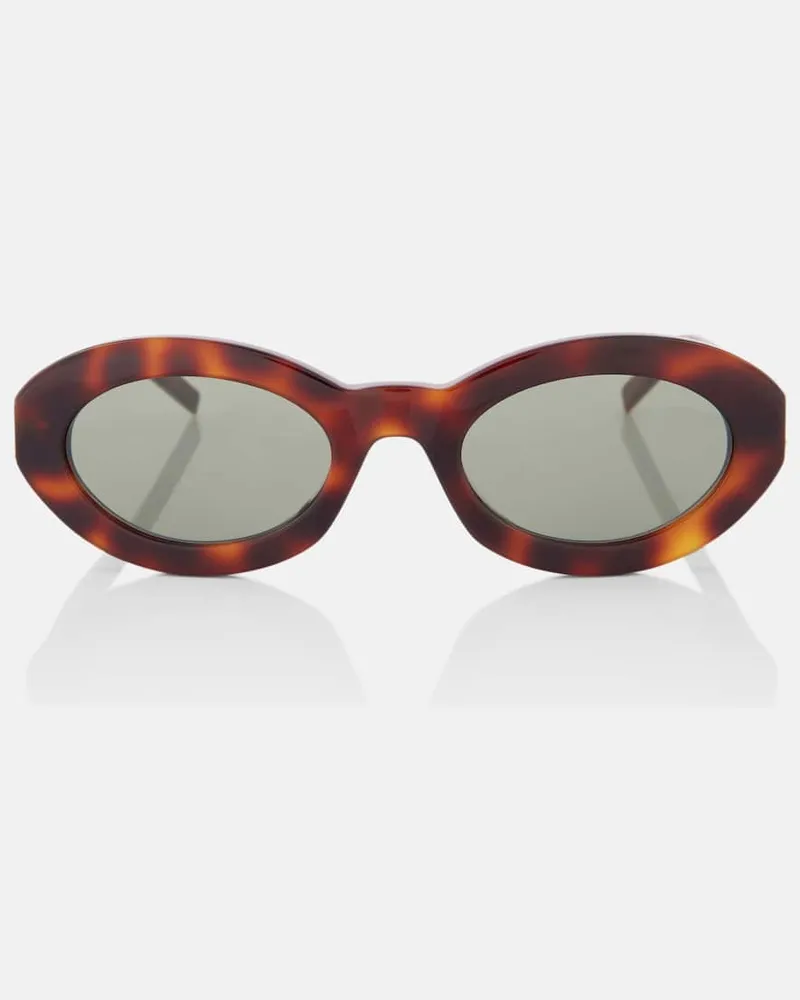 Saint Laurent Ovale Sonnenbrille SL M136 Braun