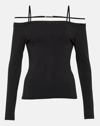 Jacquemus Top Sierra Lencera aus Baumwolle Schwarz