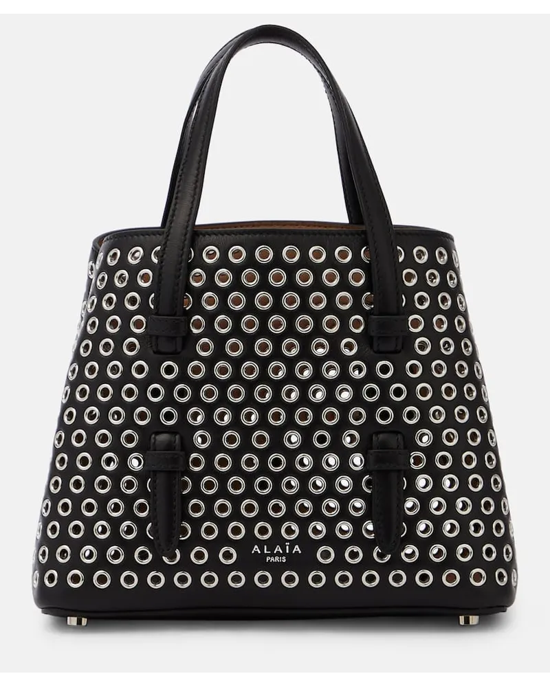 Alaïa Alaia Verzierte Tote Mina 20 aus Leder Schwarz