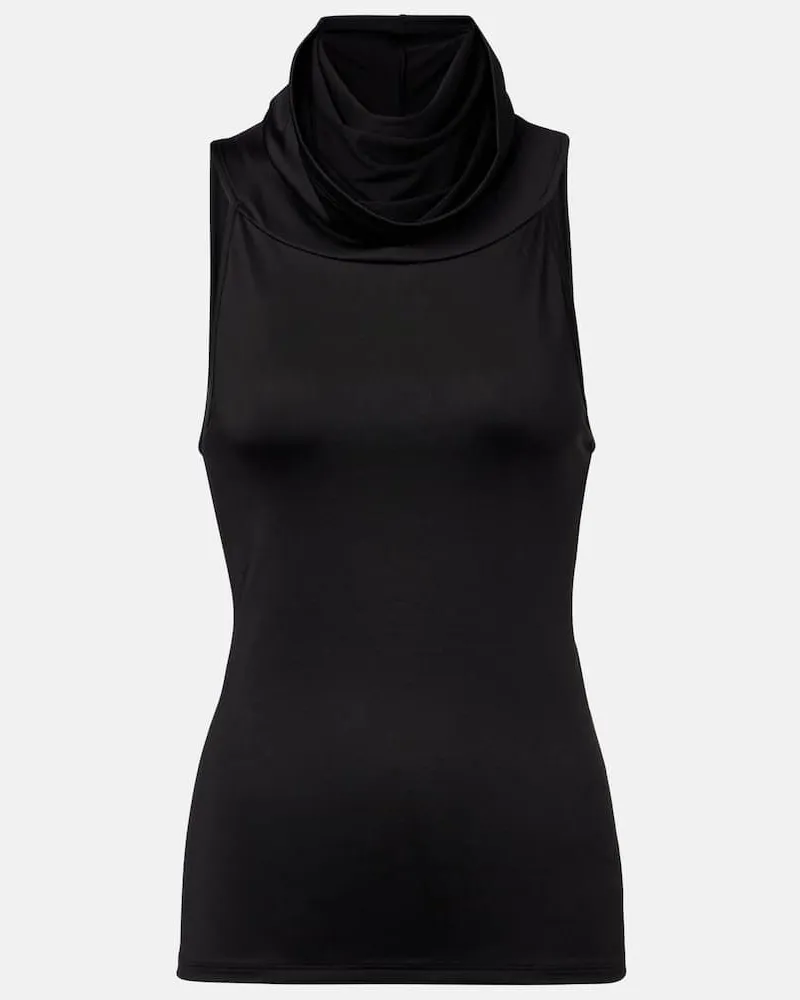Victoria Beckham Top aus Jersey Schwarz