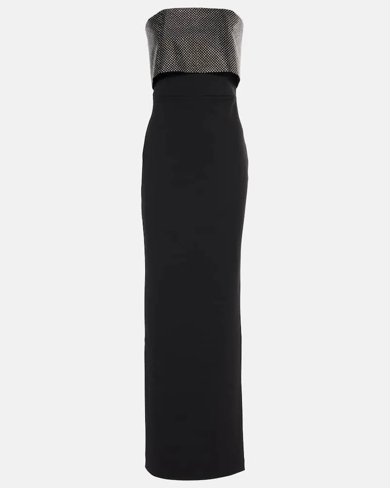 Solace London Robe Brandi mit Kristallen Schwarz