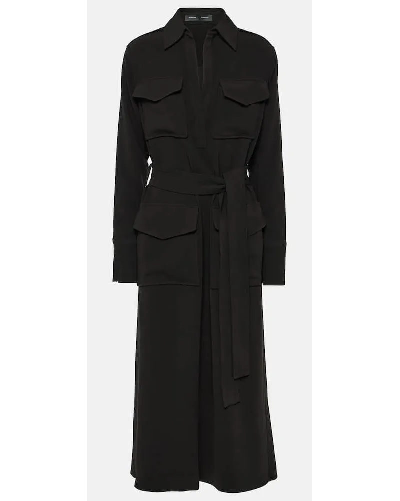 Proenza Schouler Midikleid Vanessa aus Crêpe Schwarz