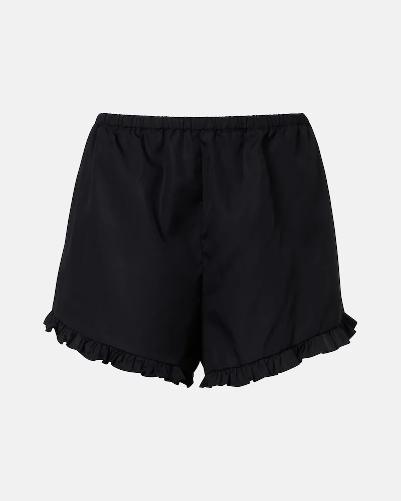 Hunza G Shorts aus Baumwollpopeline Schwarz