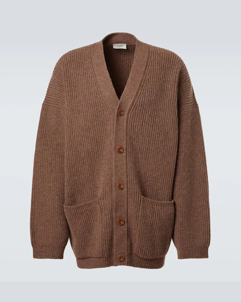 Christophe Lemaire Oversize-Cardigan aus Wolle Braun