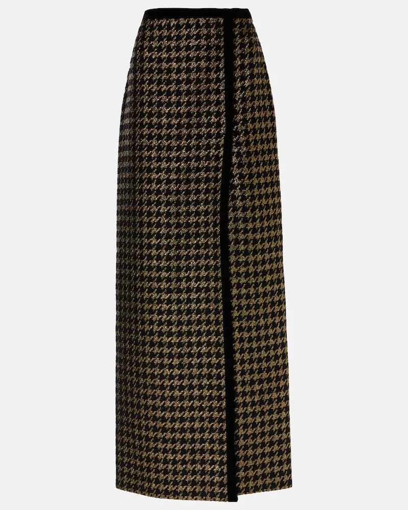 Nina Ricci Maxirock aus Tweed Schwarz