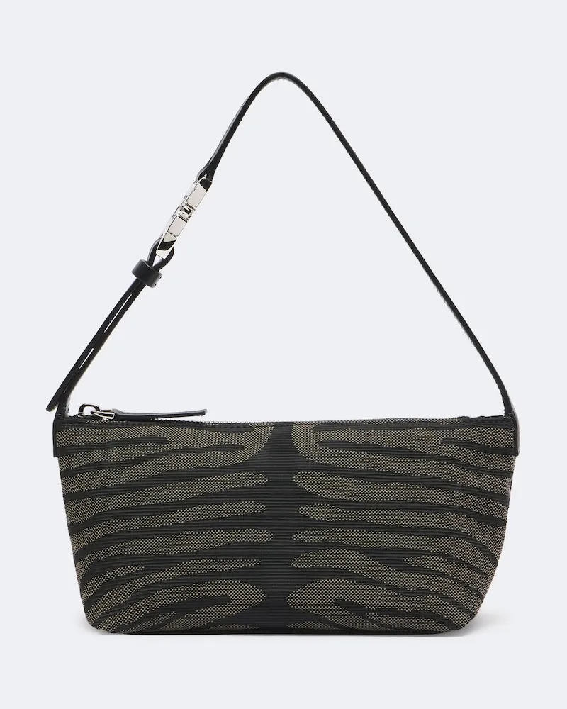 Fendi Schultertasche Vanity Small aus Jacquard Braun