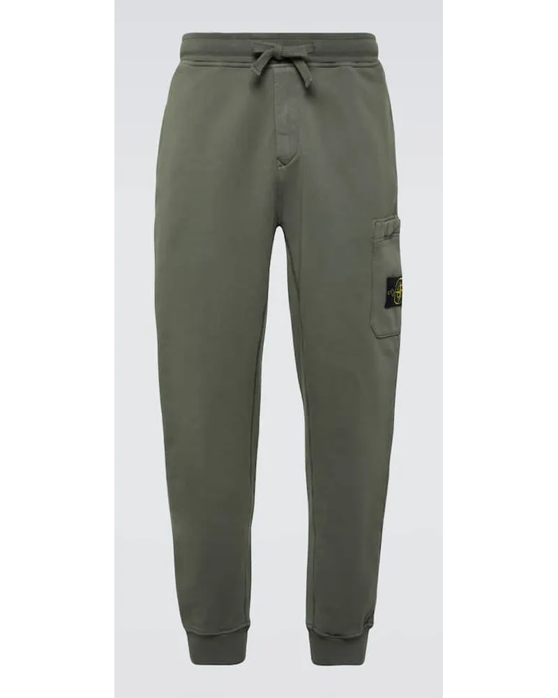 Stone Island Jogginghose Compass Aus Baumwolle Gruen